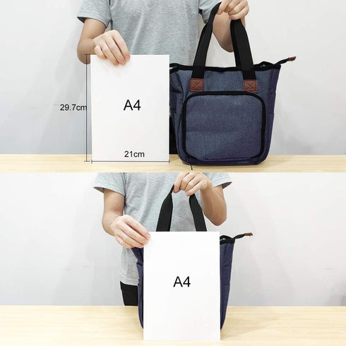 SumDirect Yarn Bag, Knitting Organizer Tote Bag Portable Storage Bag for Yarns, Carrying Projects, Knitting Needles, Crochet Hooks, Manuals and Ot...