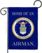 Breeze Decor Home of Airman Garden Flag Armed Air Force USAF United State American Military Veteran Retire Official House Decoration Banner Small ...