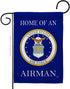 Breeze Decor Home of Airman Garden Flag Armed Air Force USAF United State American Military Veteran Retire Official House Decoration Banner Small ...