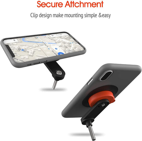 sincetop Bike Phone Mount for Mountain Bicycle, Universal Aluminum Road Bike Stem Cap Cell Phone Holder, Connect Quickly Riding Clip Stand, MTB Ha...