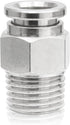 5 Pack Push to Connect Tube Fittings Pneumatic Male Straight Release Connectors Tube, 8mm Tube OD(PC8-02)...