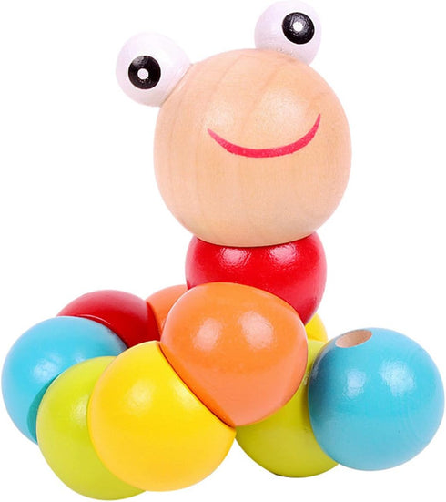 Wooden Toys Baby's Adorable Caterpillar Puppet Toy with Bright Color for Early Education...