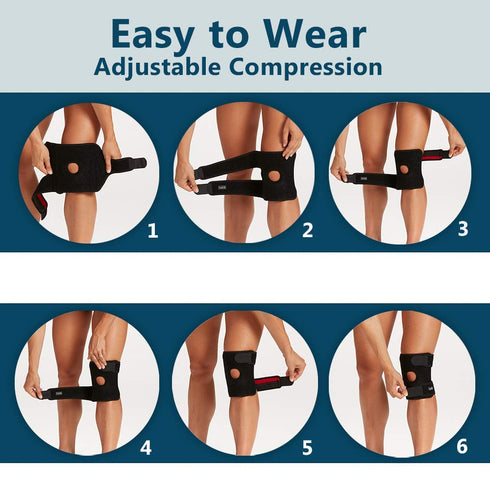 ComfiLife Knee Brace for Knee Pain Relief – Neoprene Knee Brace for Working Out, Running, Injury Recovery – Side Stabilizers – 3 Point Adjustable ...