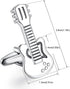 HONEY BEAR Guitar Cufflinks for Mens Steel Shirt Wedding Business Gift Silver...