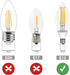 Ganiude E12 Dusk to Dawn Light Bulbs Outdoor, C35 B11 5W 60W Equivalent 500LM 2700K Warm White Photocell Sensor Filament Candelabra Bulbs, Auto ON...