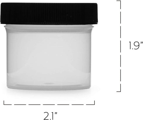 Cornucopia Brands Salad Dressing Condiment Containers (6-Pack); 2-Ounce To-Go Plastic Mini Food Storage Jars for Lunch Boxes; Carry Up to 4 Tables...