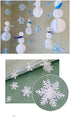 3D White Snowflake Garland - 24Pcs Winter Wonderland Hanging Snowflake Decorations for Christmas & Holiday Home Decor...