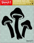 Stencil1 Mushroom Stencil, Flower Mushrooms, Garden Stencils 8.5 x 11 inches for Painting, Wall Art, DIY at Home and Used for Decor, On Fabric, Gl...