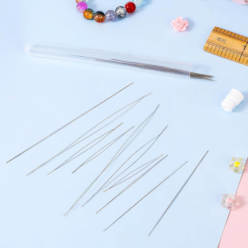 28 Pieces 7 Sizes Beading Needles Big Eye Beading Needles Seed Beads Needles Large Eye Beading Needles for Beading Jewelry Making...