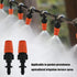 50 Pack Adjustable Atomizing Nozzles, 1/4 Inch Drip Irrigation Parts Sprayers Drippers, Drip Irrigation Spray Emitters, for Garden Greenhouse Agri...