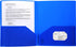 Business Source 20880 Poly Portfolio 2 Pocket LTR .3mil Blue...