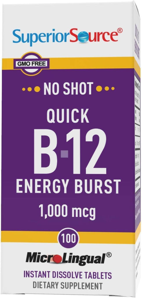Superior Source Quick Vitamin B12 Energy Burst (100 Tablets)...