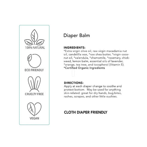Balm Baby Diaper Balm Stick – Natural Diaper Rash Cream & Multipurpose Baby Skin Ointment with Organic Calendula - Vegan - Soothing, Healing, Mois...