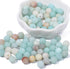 100Pcs 6mm Natural Frosted Amazonite Gemstone Beads Round Loose Stone Beads for Jewerly Making with Crystal Stretch Cord...