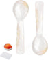 Caviar Spoons Shell Spoon, Hand Craft Mother ofPearl Caviar Spoons with Storage Box, Tiny Spoon WRound Handle for Caviar, Egg, lce Cream, Coffee,R...