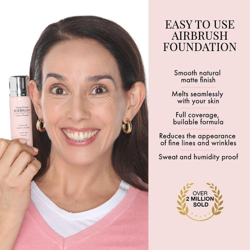 Jerome Alexander MagicMinerals AirBrush Foundation, Spray Makeup with Skincare Active Ingredients, Ultra-Light, Buildable, Full Coverage Formula (...