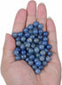 Bymitel 140Pcs Natural Crystal Beads Stone Gemstone Round Energy Healing Loose Beads with Stretch Cord for Jewelry Making Bracelets Anklets (Blue ...