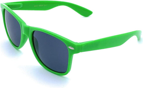 Retro Style Sunglasses - Bright Neon or Solid Colors with Classic 80's Style Design (Neon Green)...