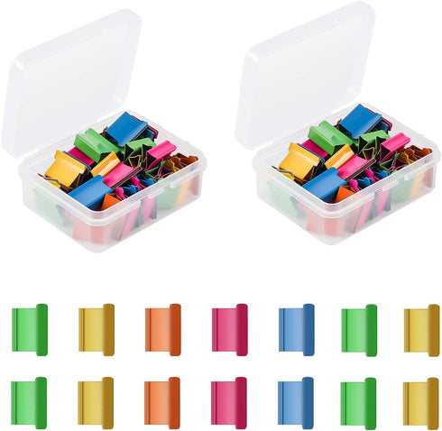 100Pcs Binder Clips Small, Stainless Reusable Steel Refill Clips Paper Clam Clip Work with Clam Clip Dispensers for Fixing Loose Leaf Paper Desk O...