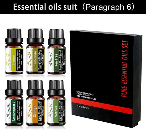 Essential Oil Sets with Lemon,Chamomile,Tea Tree,Lemongrass,Orange,Vetiver Essential Oil for Diffuser,Cleaning,Home,Bedroom,Perfumes,Humidifier,Ca...