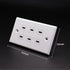 6 Port Buckle Free Welding USB Type-A/USB Type-C Wall Outlet Panel, Disscool Type C Wall Outlets with USB Ports White Compatible with iPhone/Samsu...