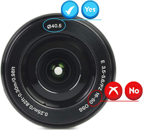 40.5mm Lens Cap Cover for Sony Alpha A6400 A6300 A6100 A6000 a5100 A5000 E PZ 16-50mm f/3.5-5.6 OSS,FE 28-60mm f/4-5.6 Lens,40.5mm Filter Thread[2...