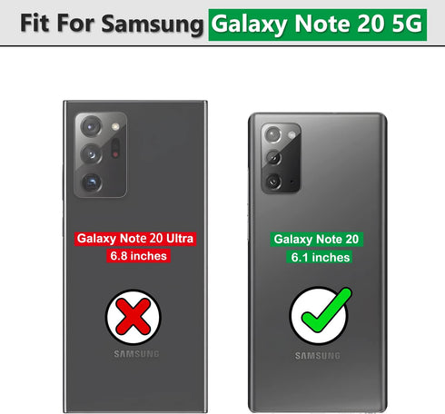for Samsung Galaxy Note20 Case with Slide Camera Cover, Military-Grade Protection, 360 Rotating Kickstand, Includes 1 Pack HD Screen Protectors?Bl...