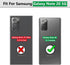 for Samsung Galaxy Note20 Case with Slide Camera Cover, Military-Grade Protection, 360 Rotating Kickstand, Includes 1 Pack HD Screen Protectors?Bl...