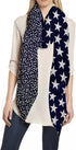 Lina & Lily Star Print Women's Scarf Shawl Wrap Lightweight Spring Fall Winter...