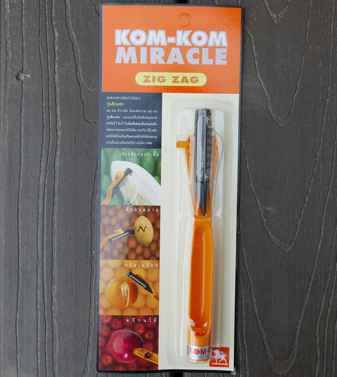 Miracle Zig Zag (Julienne Blade) Thai Multi Purpose Knife, Orange, 9.5 IN...