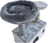 Cat Tree Tower Accessories Replacement Parts Round Top Cushion Cover Bed for Cat Perch with Elastic Band (15.7", Grey)...