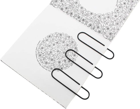 50 Pack Large Jumbo 4 Inches Long Paper Clips - 100mm Office Supply Paper Clip - Cute Paper Needle - Heavy Duty Bookmark(Black)...