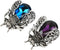 2Pcs Crystal Insect Brooch Beetles Brooches Pin Fashion Brooch For Women Pins Scarf Clip Jewelry Broach Purple Blue...