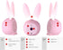 KDtech Kids Alarm Clock with Night Light 6 Ringtones, Cute Pink Bunny Digital Alarm Clock for Kids, Touch Control and Rechargeable Sleep Trainer C...
