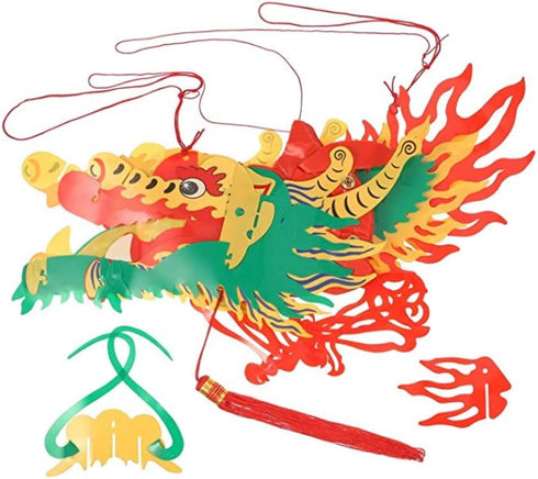 AMS 3D Chinese New Year Paper Dragon Garland Hanging Decoration New Year Party Ornaments(39 inch)...