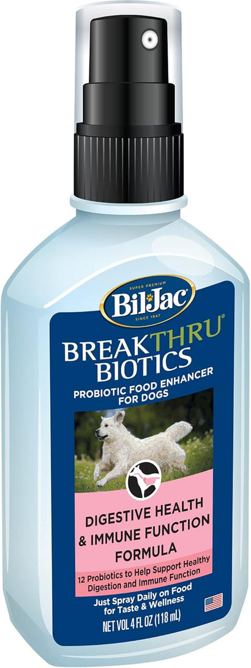 Bil-Jac BreakThru Biotics Probiotic Supplement for Dogs - 1-Pack, Premium Pet Digestive Health Support, Canine Food Enhancer with Natural Ingredie...