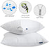 Waterproof Pillow Protector King Size with Zipper, Premium Viscose Made from Bamboo Terry White Pillow Cases, Noiseless Breathable Zippered Pillow...