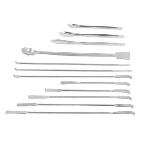 Laboratory Spatula, Stainless Steel Medicine Spoon Laboratory Scraper Stainless Steel Laboratory Scraper Mini Spoon Set for Trace Drugs, Lab Spatu...