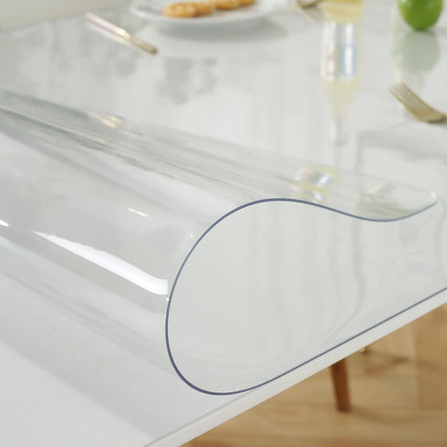 LovePads Clear Desk Mat 12 x 24 Inch, 1.5mm Thick Clear Table Protector, Waterproof Plastic Table Cover Protector, PVC Desk Protector Mat, Vinyl D...