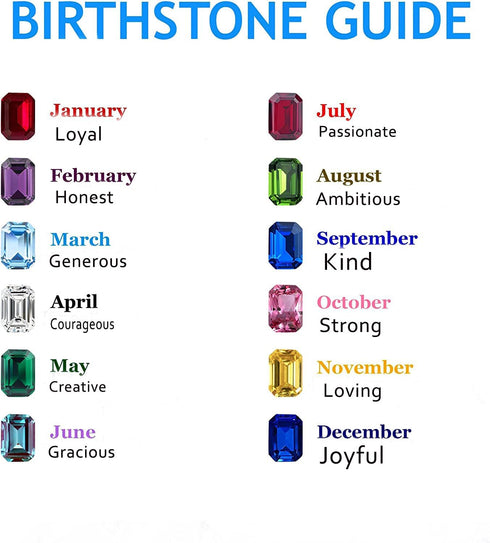 January-December 12 Months Colors Birthstone Crystal Happy Birthday Heart Charms For Charm Bracelets Necklace...