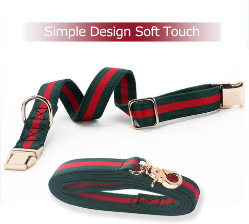 Elegant Dog collar and Leash, Durable Soft Pet Collars Leashes,Luxury Dog Collars and Dog Leashes Set Packing Gift for Medium Dogs...