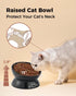 Elevated Cat Food Bowl, 5 Oz Ceramic Raised and Tilted Water Bowl, Anti Vomiting and Protect Pets' Spines Dishes for Small Dog, Fat Faced Cat, Kit...