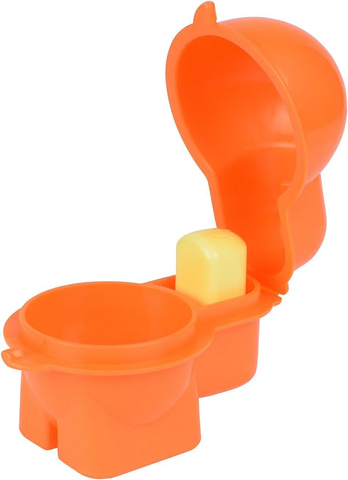 Hutzler Egg To-Go Snack Container with Spice Shaker, Orange...