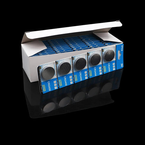 Cotchear 5pcs/Pack CR2450 Coin Battery 550mAh 3V CR 2450 Button Cell Batteries ECR2450 KCR2450 5029LC LM2450 3V Battery for Car Key Remote...