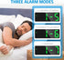 AMIR Alarm Clock, LED Clock for Bedroom, Electronic Desktop Clock with Temperature Display, Adjustable Brightness, 12/24H Display for Home (Plug N...