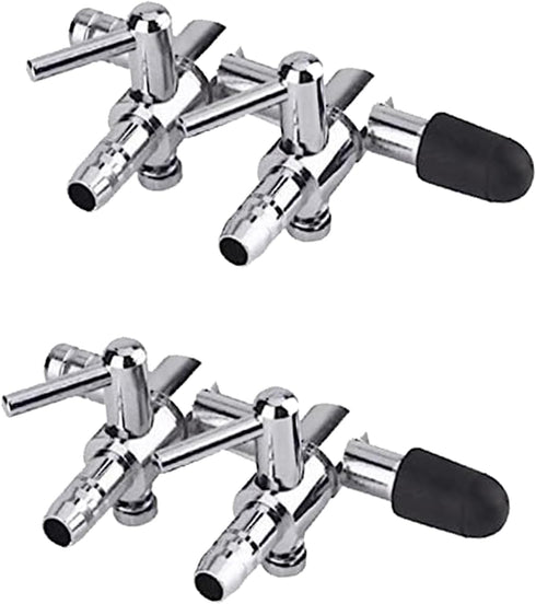 2PCS 2-Way Aquarium Metal Gang Manifold Air Line Control Valve Air Tap Air Splitter Stainless Steel Air Flow Splitter Pump Lever Valve...