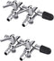 2PCS 2-Way Aquarium Metal Gang Manifold Air Line Control Valve Air Tap Air Splitter Stainless Steel Air Flow Splitter Pump Lever Valve...