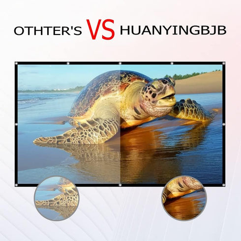 84" Projector Screen,4K 16:9 HD Rear Front Projector Screen Movie Screen Foldable Projection Screen Double-Sided Portable Outdoor Indoor Projector...