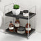 2 Tier Bathroom Organizer Countertop,Kitchen Spice Rack or Makeup Shelf Vanity Perfume Skin Care Organizer and Storage Bedroom Storage Tray (Silve...