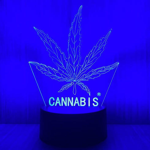 420 Leaf 3D LED Table Lamp Night Light Optical Visual Illusion Home Decor Lighting...